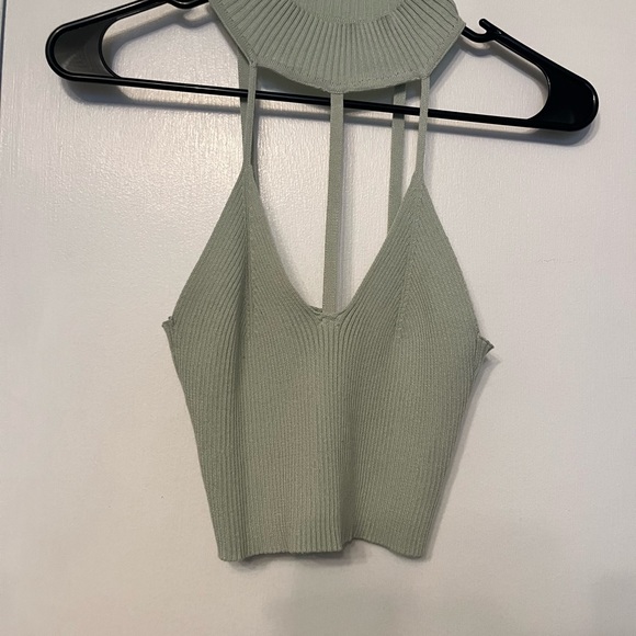 Sage Green Halter Top - Picture 1 of 2